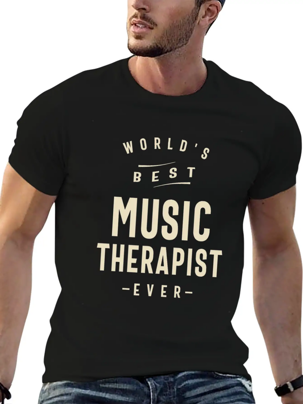 World's Best Music Therapist Breathable Soft Cotton T-Shirt – Timeless Casual Look