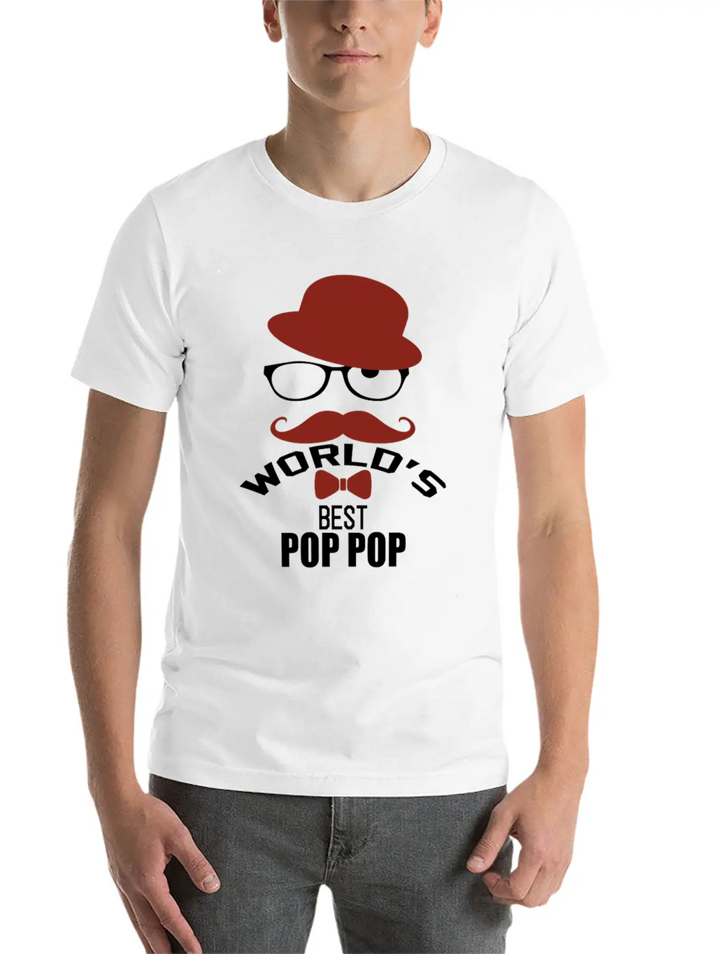 World's Best Pop Pop Unisex Short Sleeve Soft Cotton T-Shirt – Casual Everyday Wear