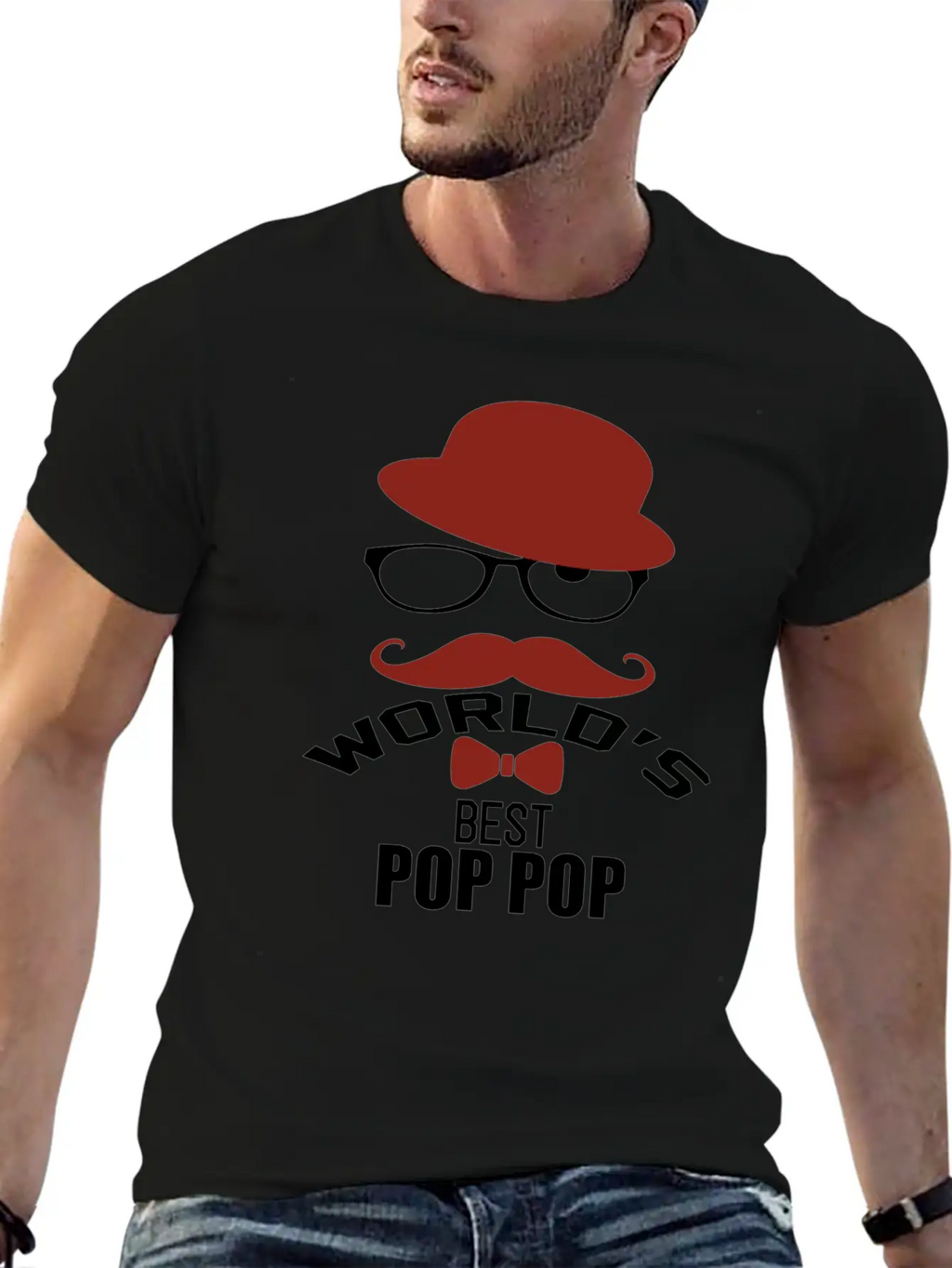 World's Best Pop Pop Unisex Short Sleeve Soft Cotton T-Shirt – Casual Everyday Wear