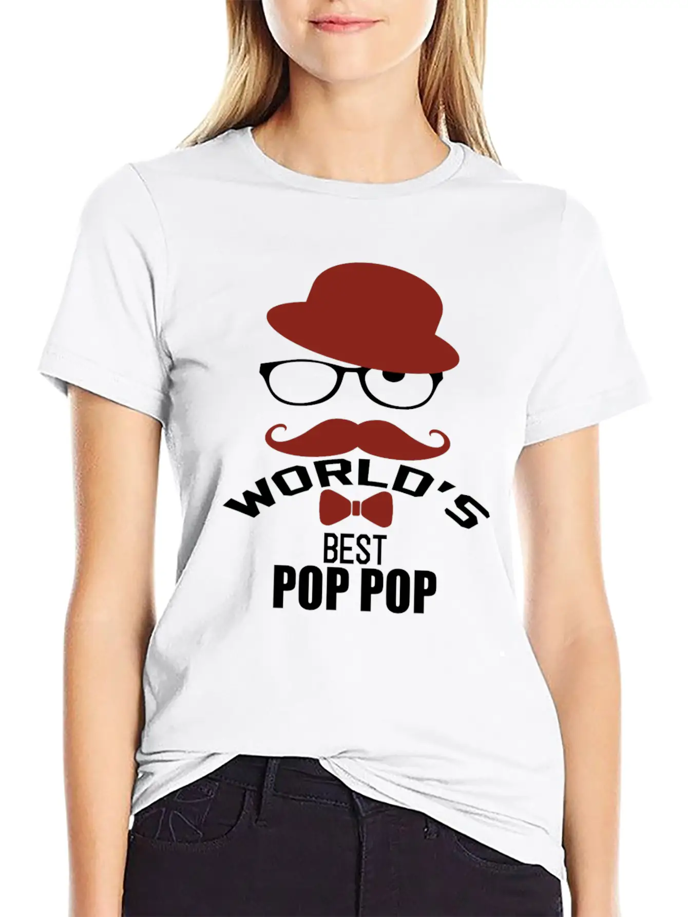 World's Best Pop Pop Unisex Short Sleeve Soft Cotton T-Shirt – Casual Everyday Wear