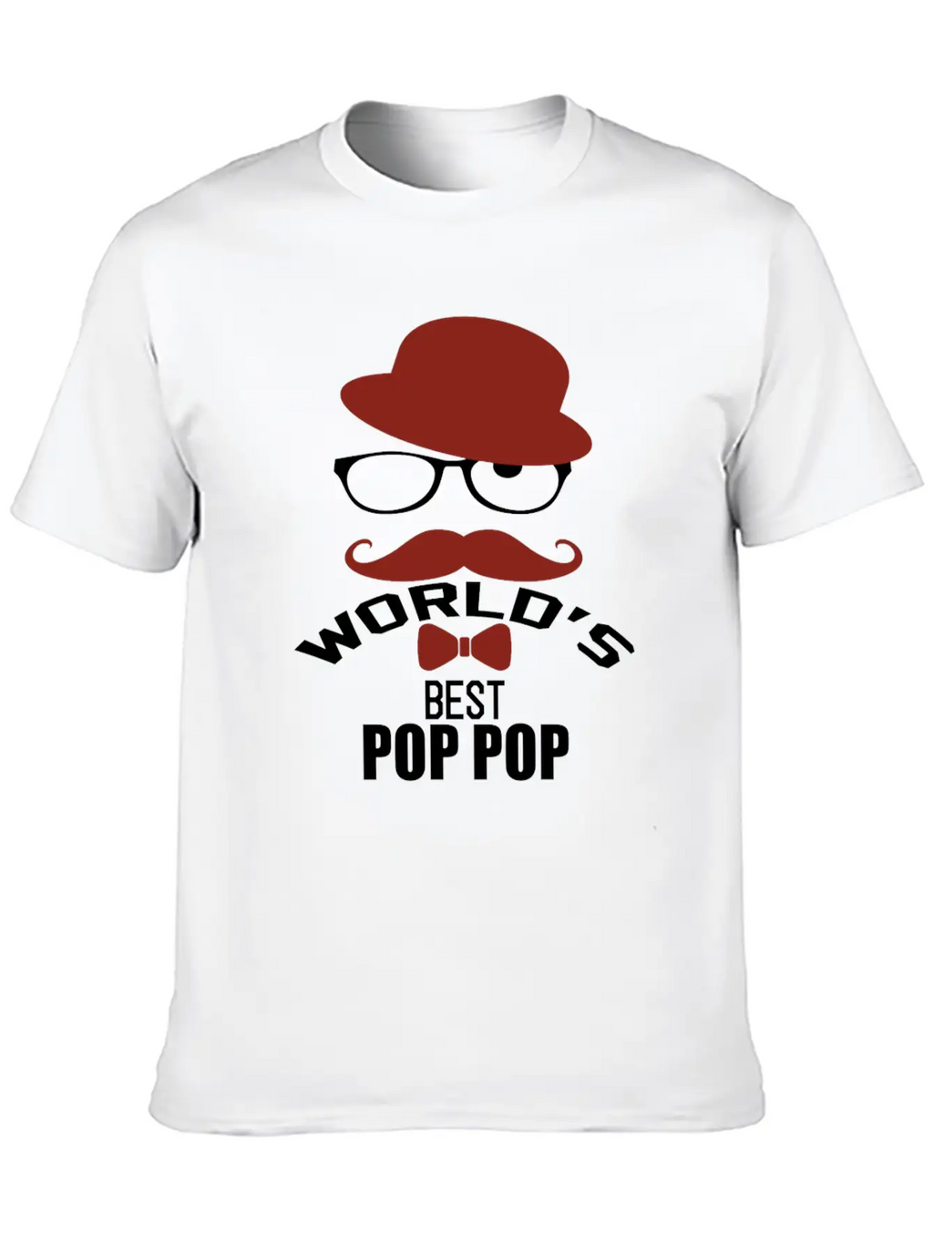 World's Best Pop Pop Unisex Short Sleeve Soft Cotton T-Shirt – Casual Everyday Wear