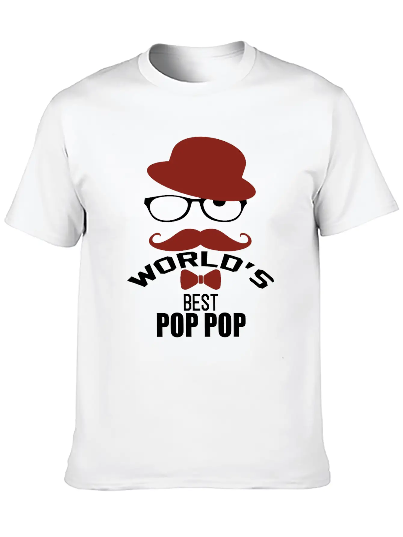 World's Best Pop Pop Unisex Short Sleeve Soft Cotton T-Shirt – Casual Everyday Wear
