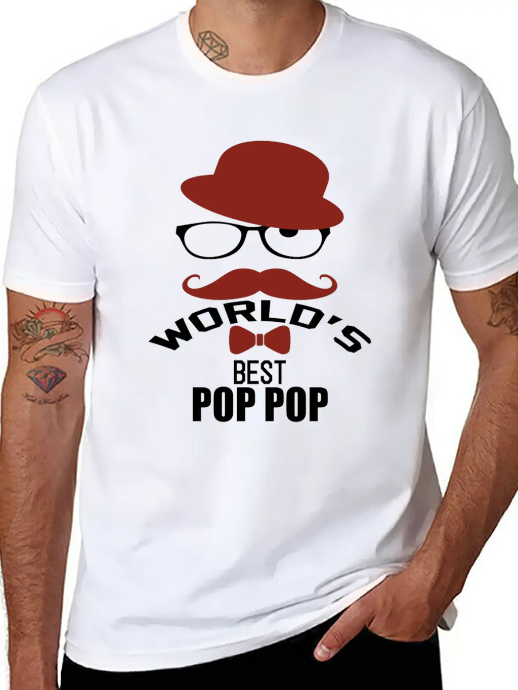 World's Best Pop Pop Unisex Short Sleeve Soft Cotton T-Shirt – Casual Everyday Wear