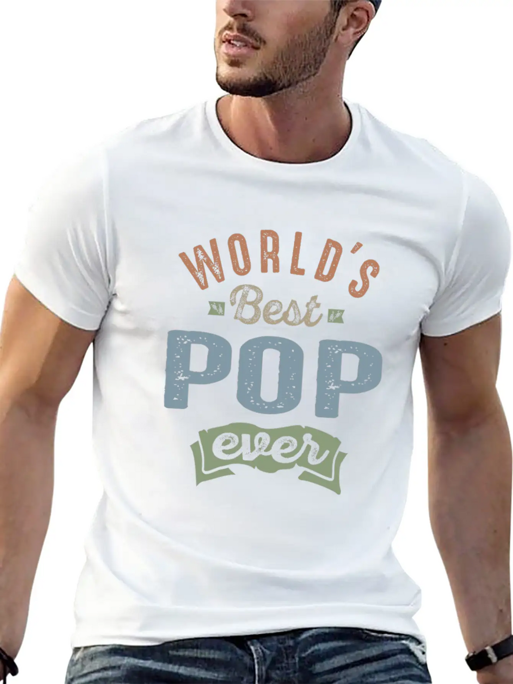 World's Best Pop Unisex Short Sleeve Soft Cotton T-Shirt – Casual Everyday Wear