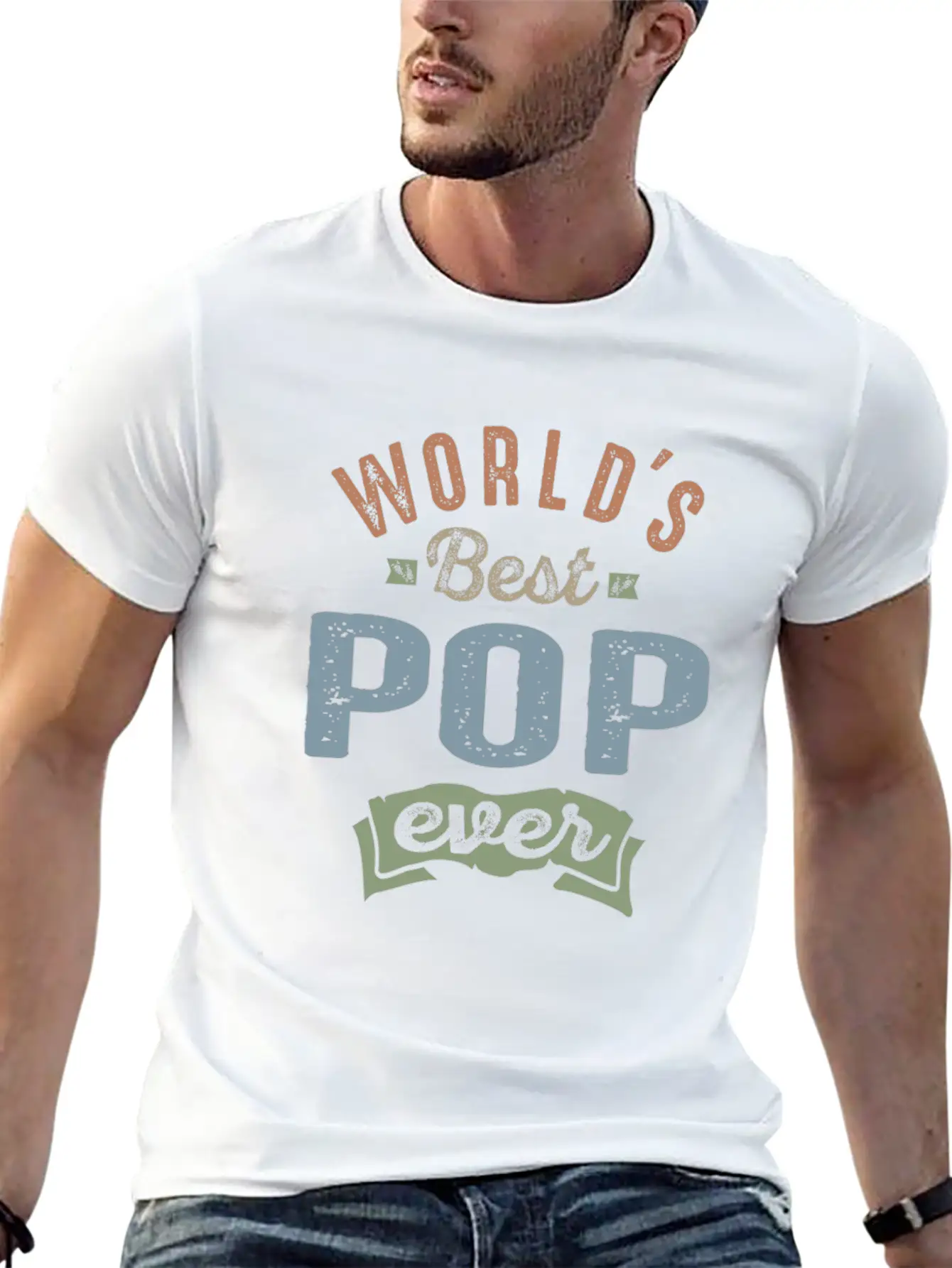 World's Best Pop Unisex Short Sleeve Soft Cotton T-Shirt – Casual Everyday Wear