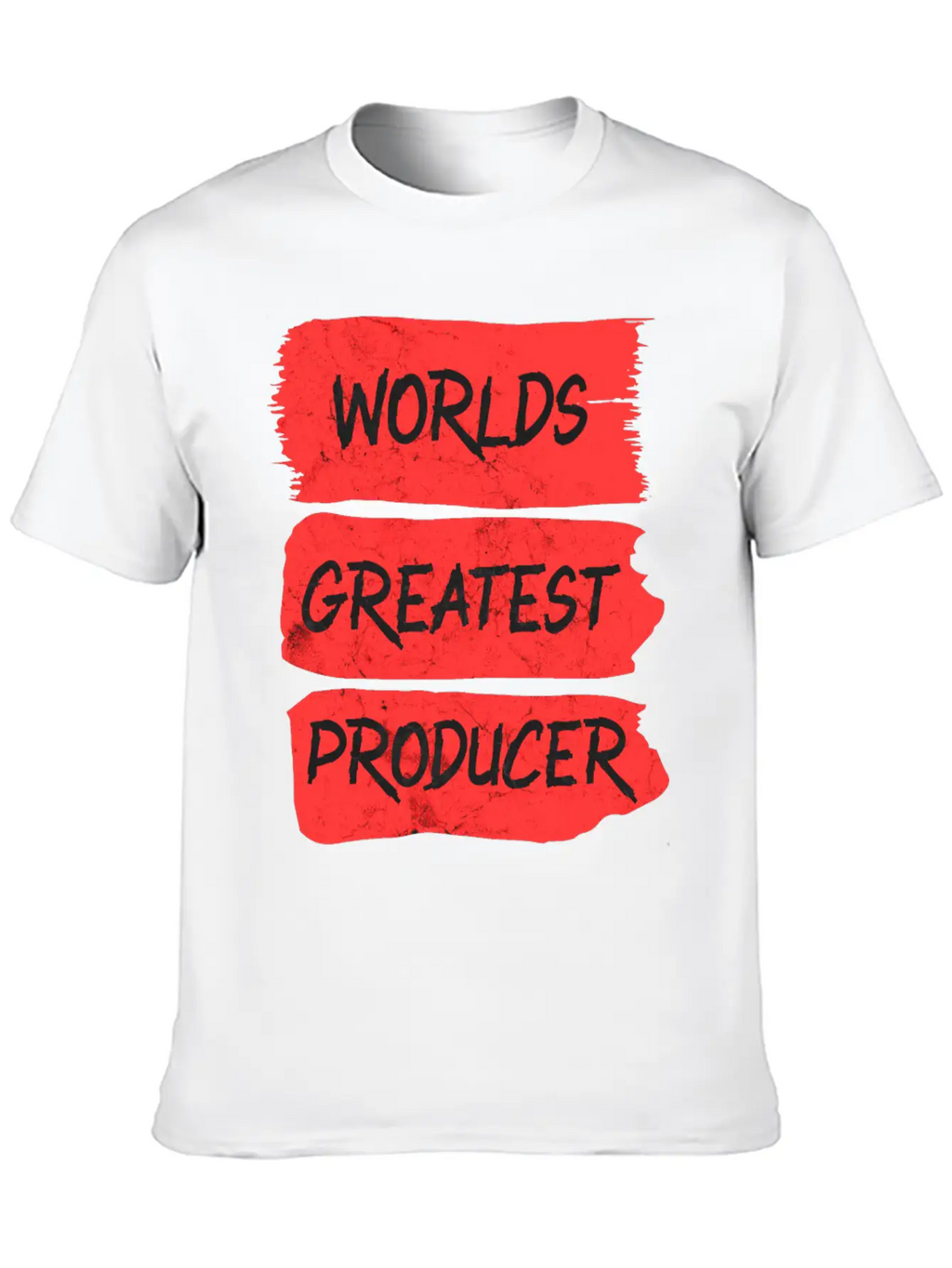 Worlds Greatest Producer Brushstroke Design Unisex Casual T-Shirt – Clean Design For Daily Comfort