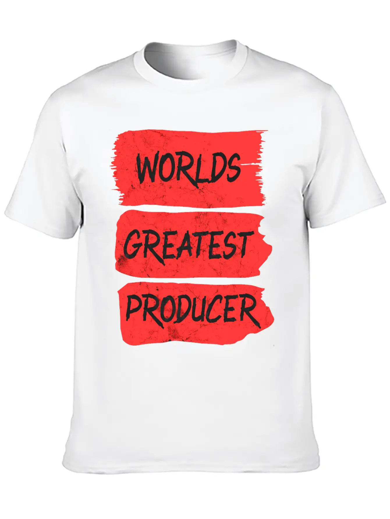 Worlds Greatest Producer Brushstroke Design Unisex Casual T-Shirt – Clean Design For Daily Comfort