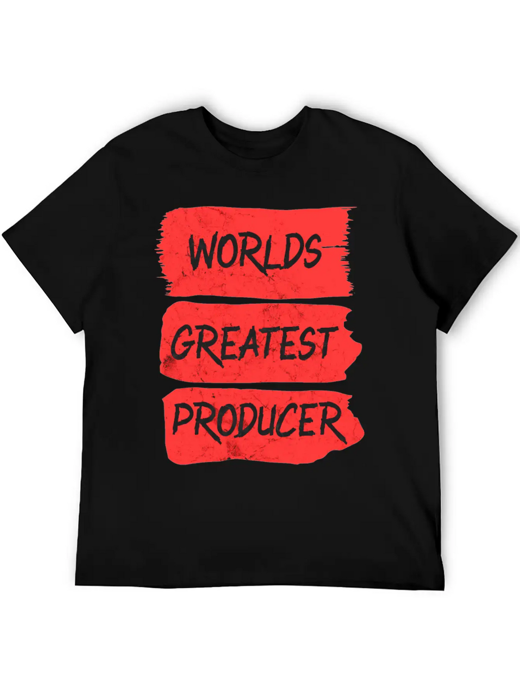 Worlds Greatest Producer Brushstroke Design Unisex Casual T-Shirt – Clean Design For Daily Comfort