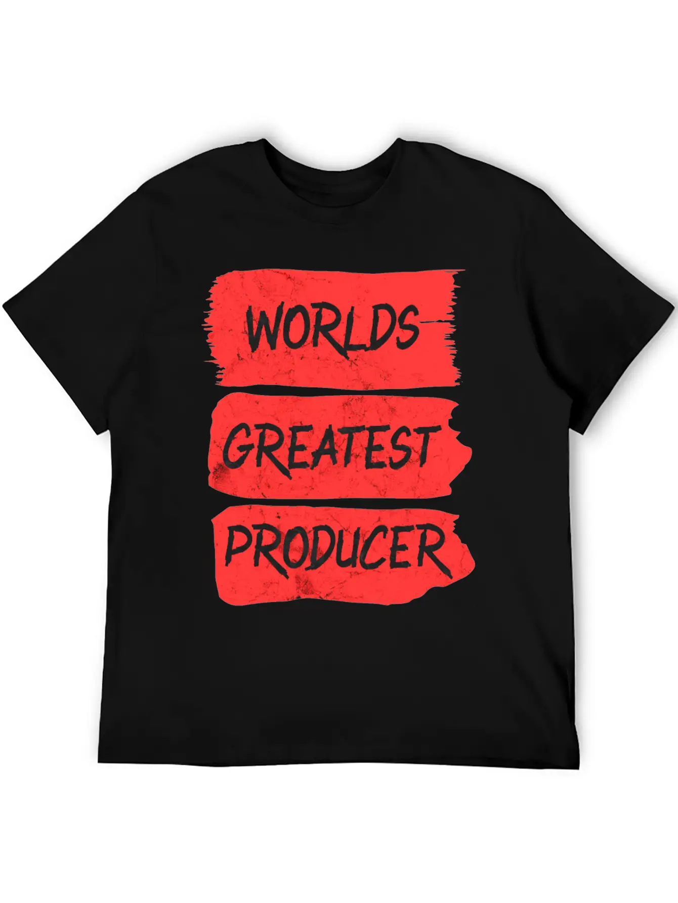 Worlds Greatest Producer Brushstroke Design Unisex Casual T-Shirt – Clean Design For Daily Comfort