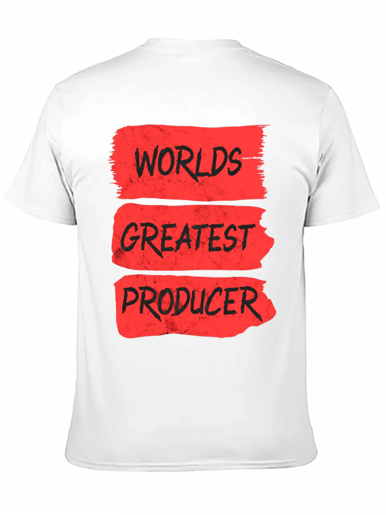 Worlds Greatest Producer Brushstroke Design Unisex Casual T-Shirt – Clean Design For Daily Comfort