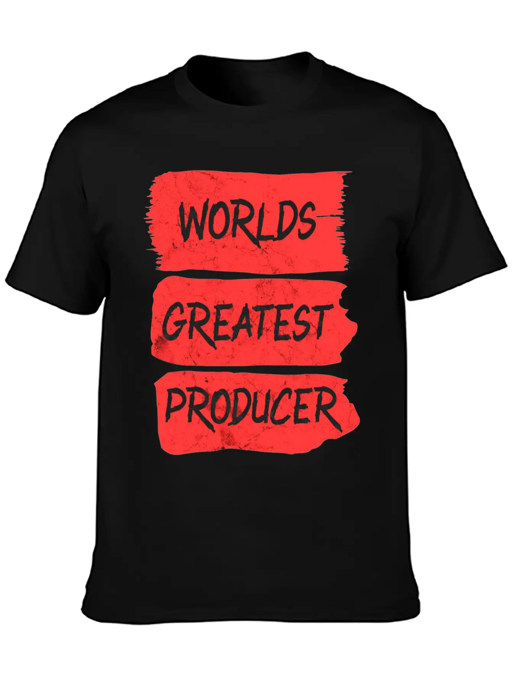 Worlds Greatest Producer Brushstroke Design Unisex Casual T-Shirt – Clean Design For Daily Comfort