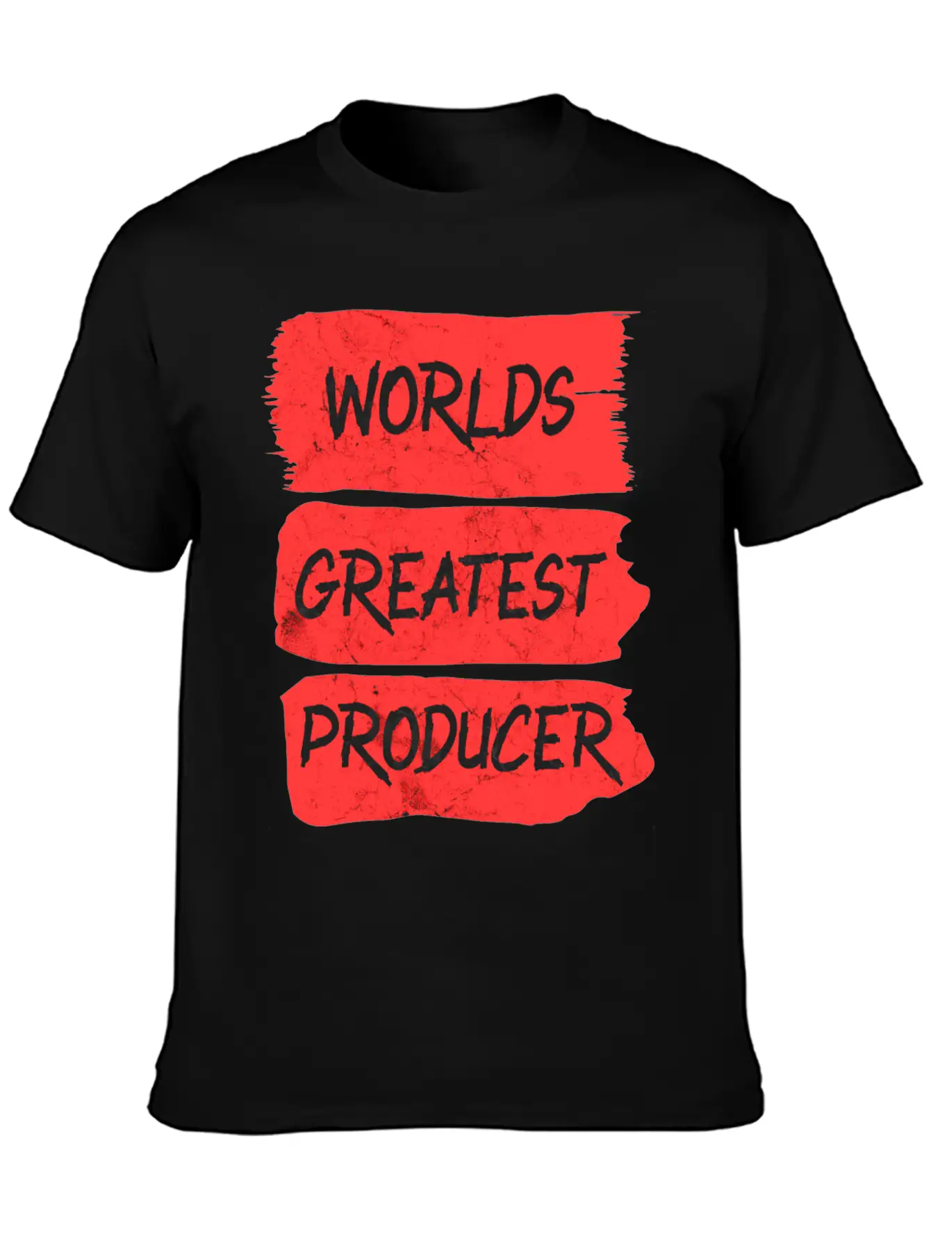 Worlds Greatest Producer Brushstroke Design Unisex Casual T-Shirt – Clean Design For Daily Comfort