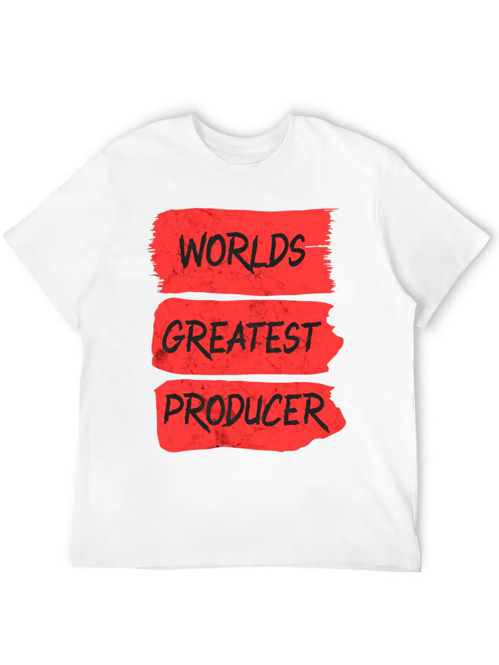 Worlds Greatest Producer Brushstroke Design Unisex Casual T-Shirt – Clean Design For Daily Comfort