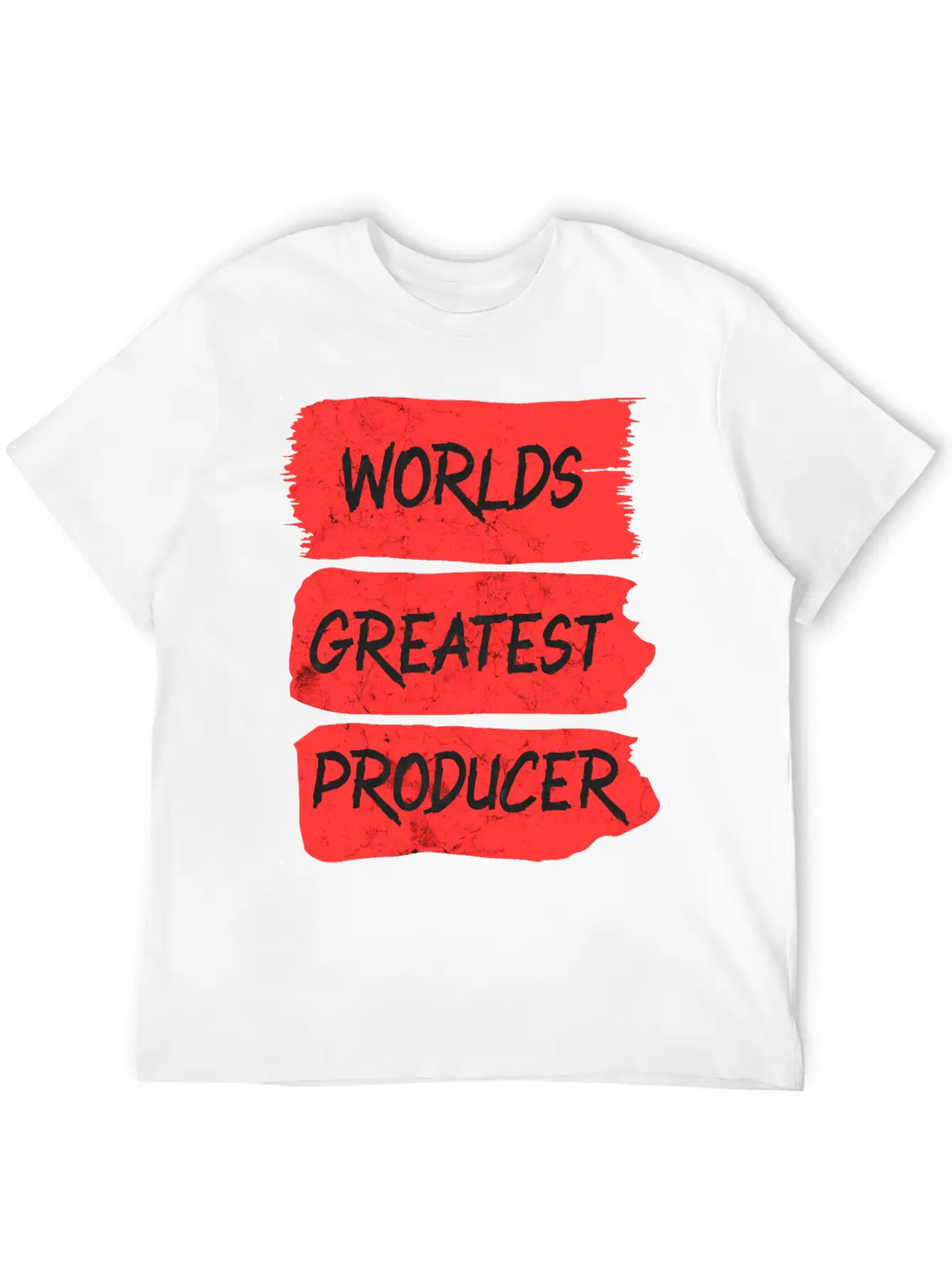 Worlds Greatest Producer Brushstroke Design Unisex Casual T-Shirt – Clean Design For Daily Comfort