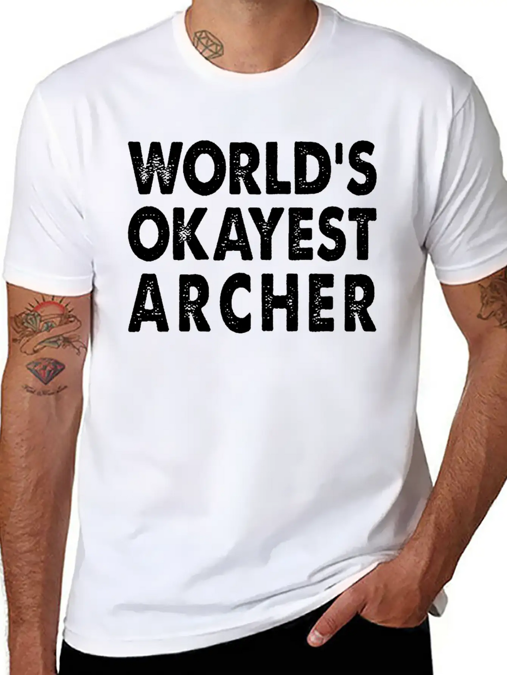 World's Okayest Archer Archery Bow And Arrow Breathable Soft Cotton T-Shirt – Timeless Casual Look