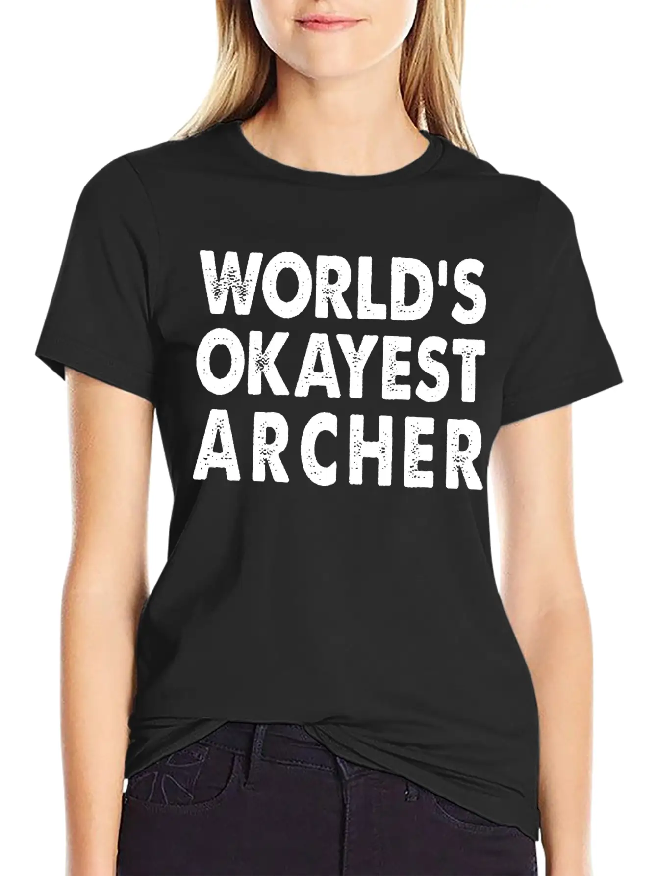 World's Okayest Archer Archery Bow And Arrow Breathable Soft Cotton T-Shirt – Timeless Casual Look