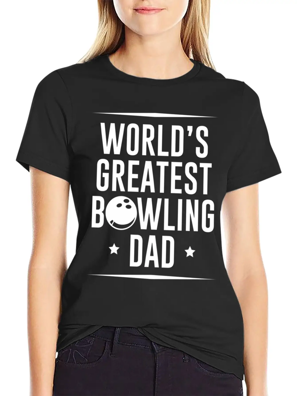 Worlds Okayest Bowling Dad Unisex Casual T-Shirt – Clean Design For Daily Comfort