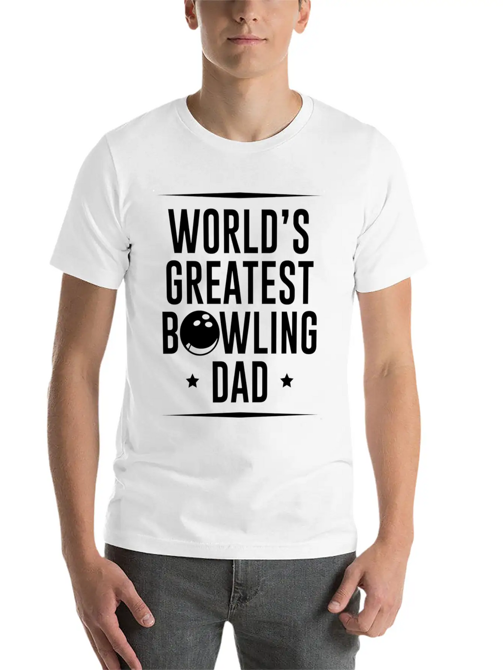 Worlds Okayest Bowling Dad Unisex Casual T-Shirt – Clean Design For Daily Comfort
