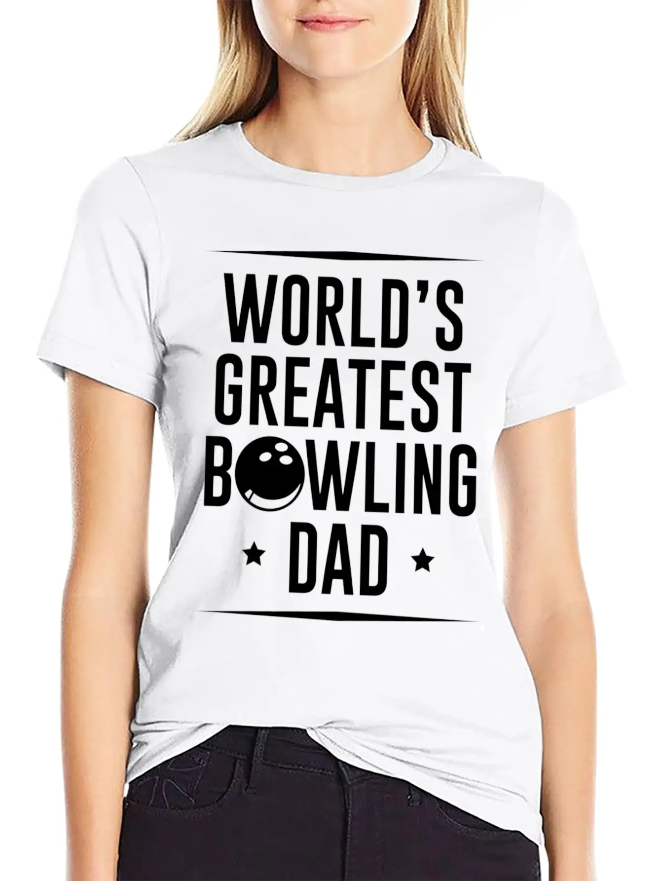 Worlds Okayest Bowling Dad Unisex Casual T-Shirt – Clean Design For Daily Comfort