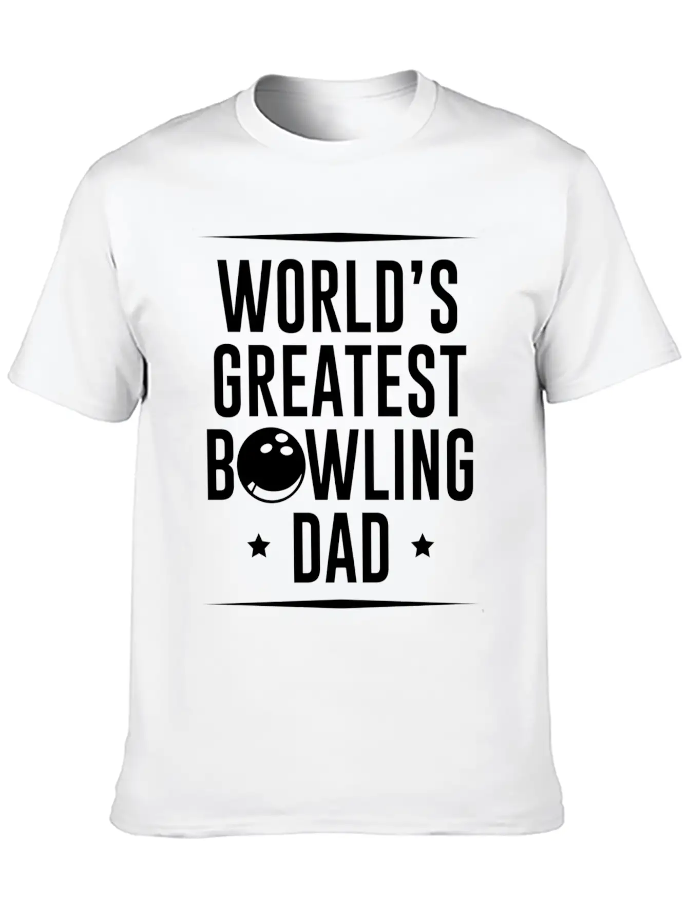 Worlds Okayest Bowling Dad Unisex Casual T-Shirt – Clean Design For Daily Comfort