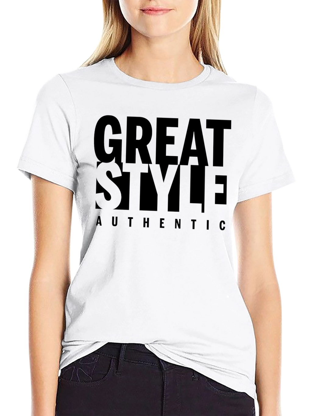 Great Style Authentic Black Graphic Tee