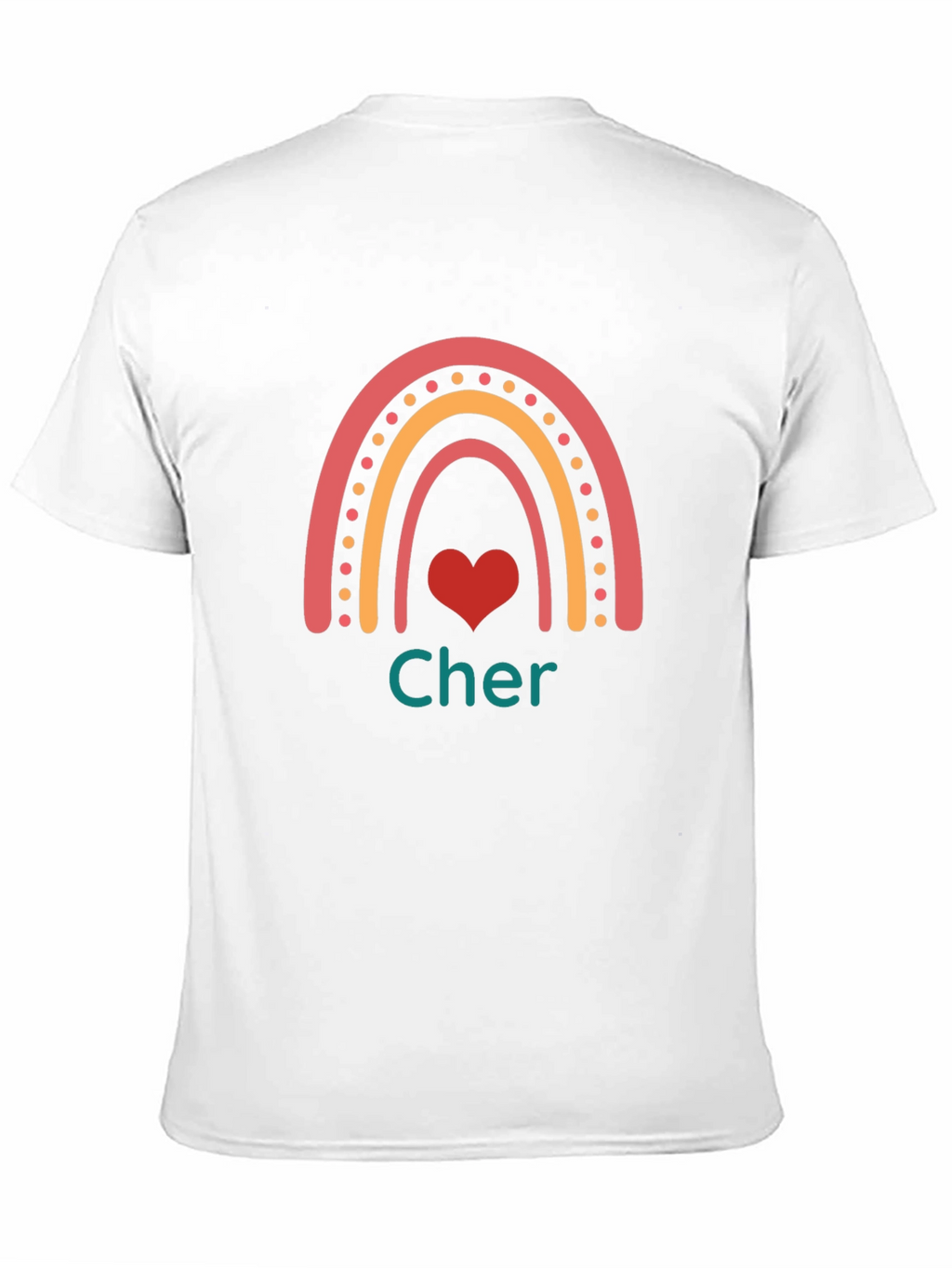 Cher Rainbow Heart Black T-Shirt