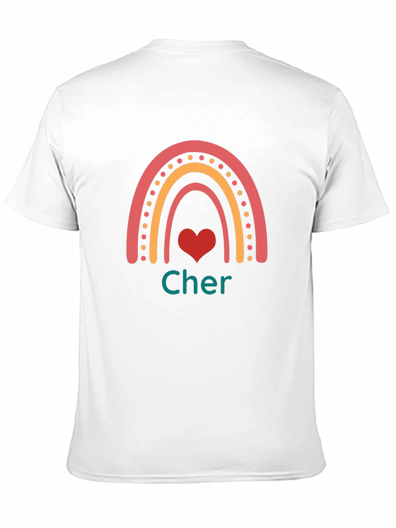 Cher Rainbow Heart Black T-Shirt