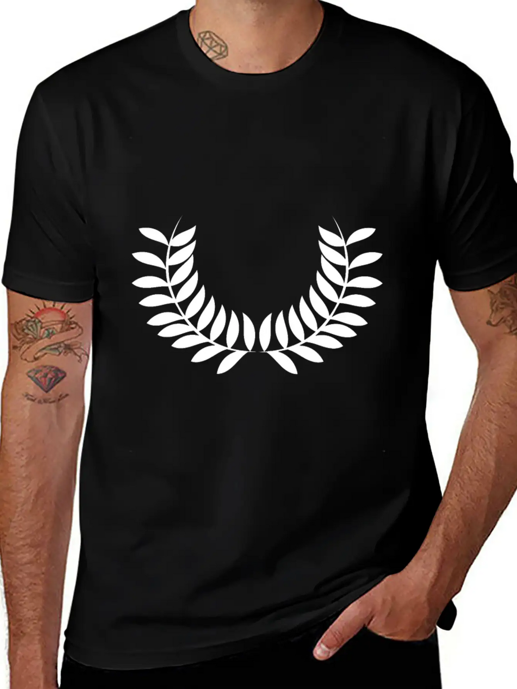 Wreath Unisex Casual T-Shirt – Clean Design For Daily Comfort