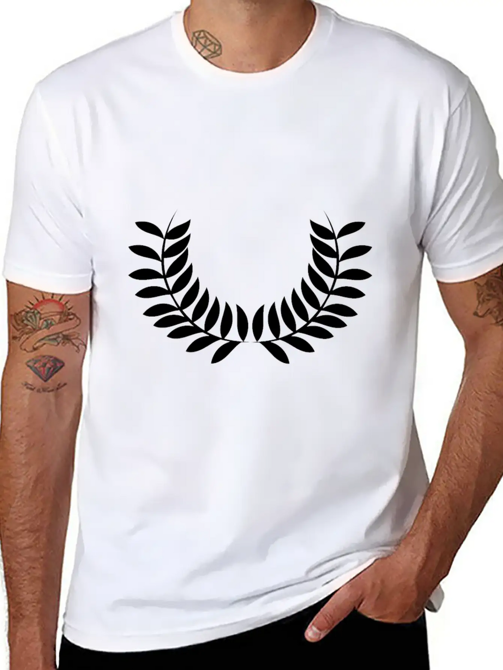 Wreath Unisex Casual T-Shirt – Clean Design For Daily Comfort