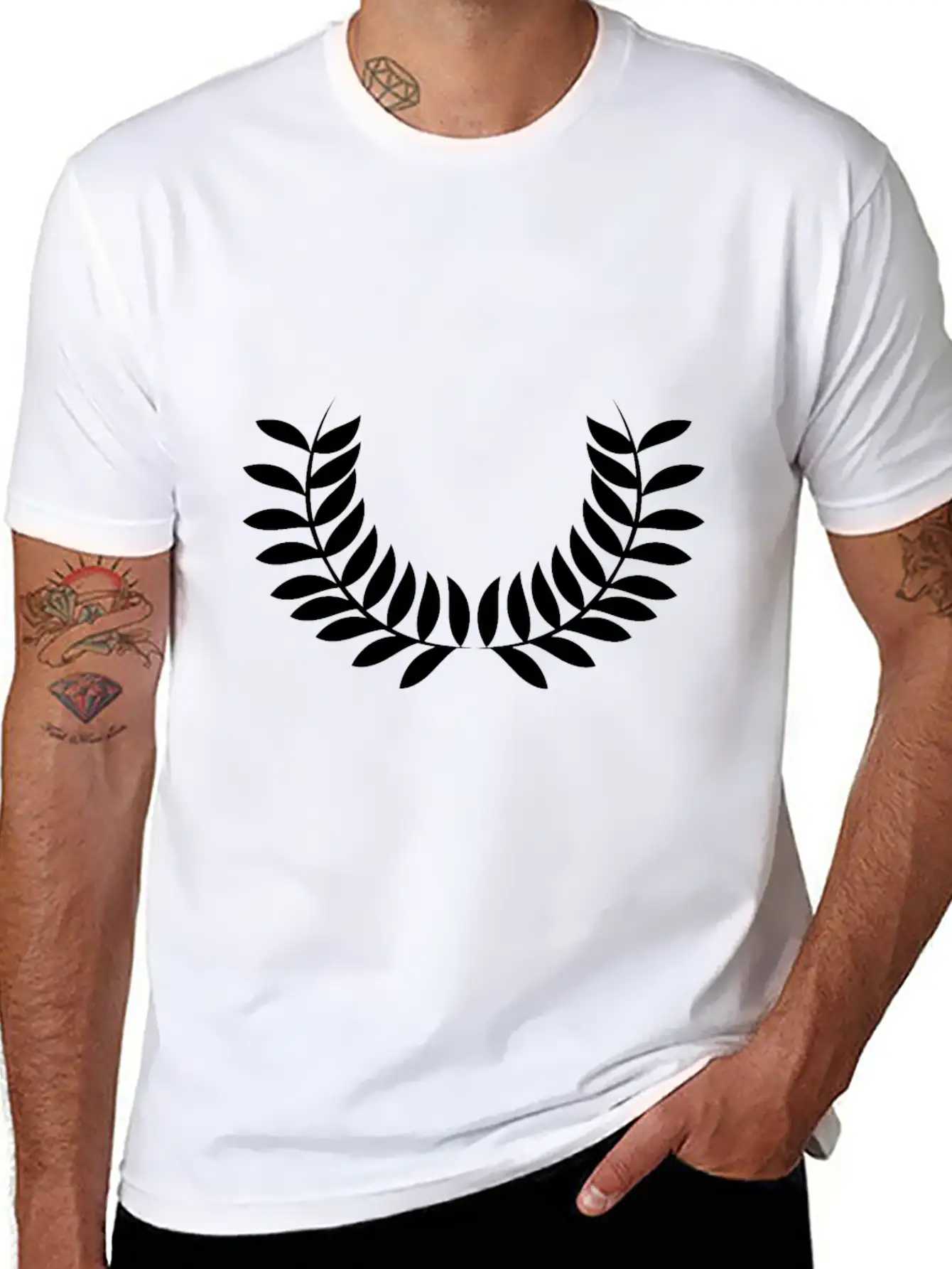 Wreath Unisex Casual T-Shirt – Clean Design For Daily Comfort
