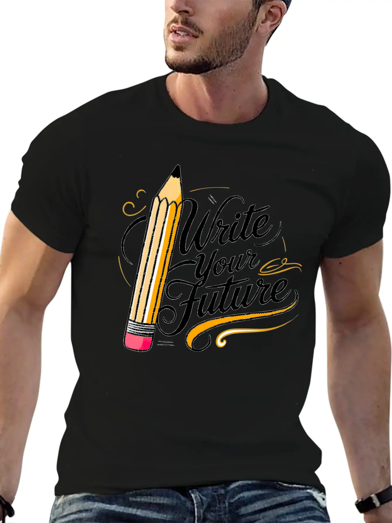 Write Your Future Breathable Soft Cotton T-Shirt – Timeless Casual Look
