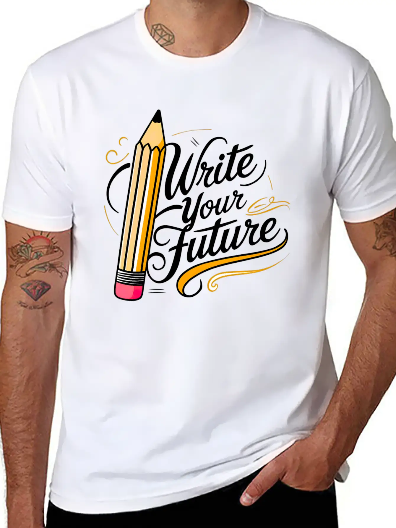 Write Your Future Breathable Soft Cotton T-Shirt – Timeless Casual Look