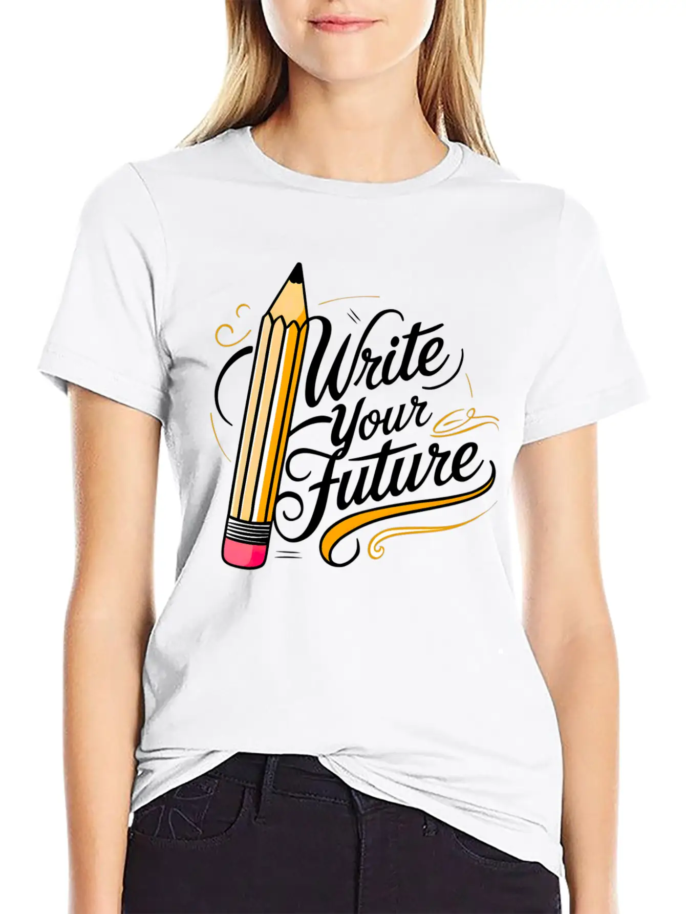 Write Your Future Breathable Soft Cotton T-Shirt – Timeless Casual Look