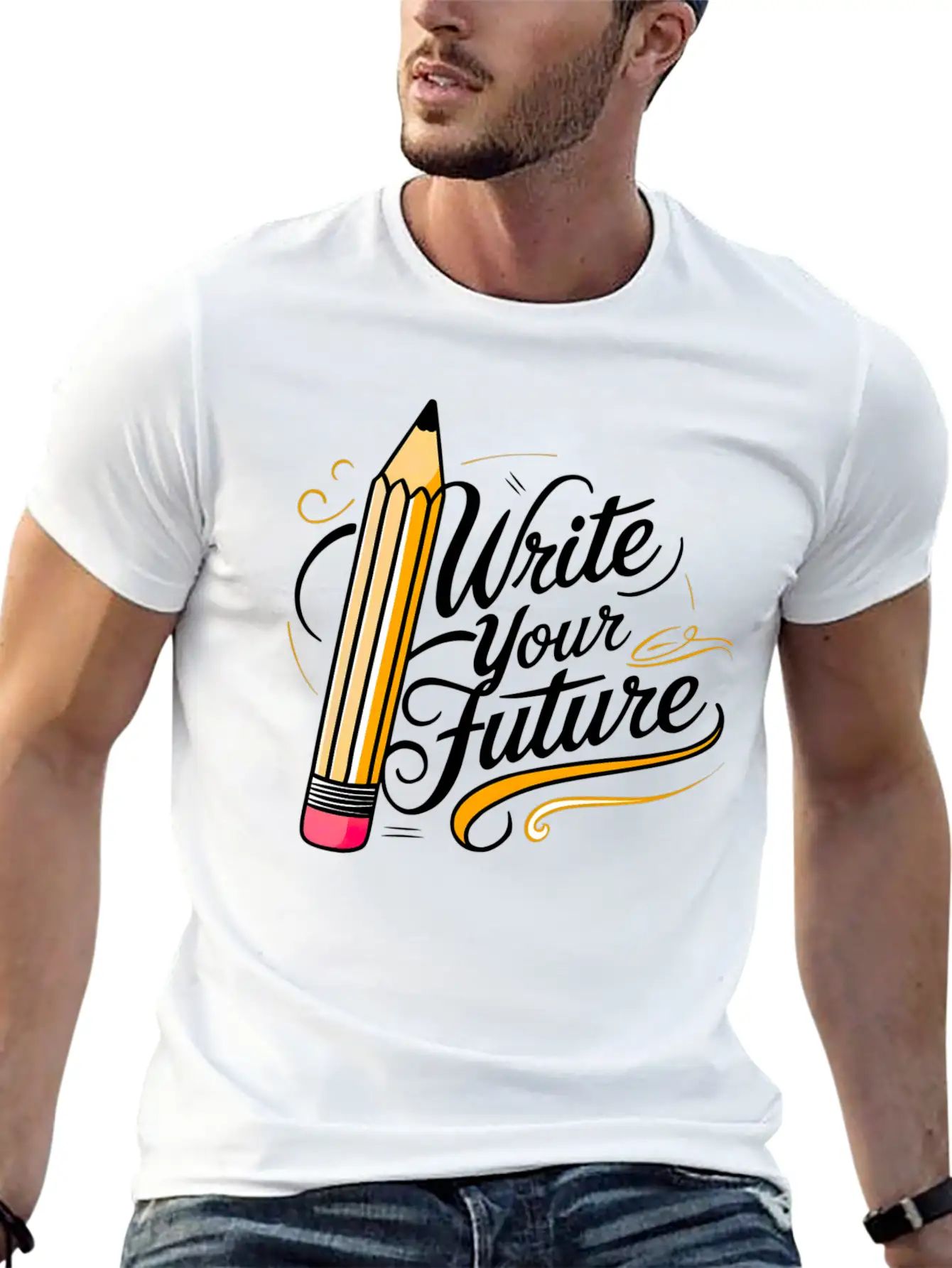 Write Your Future Breathable Soft Cotton T-Shirt – Timeless Casual Look