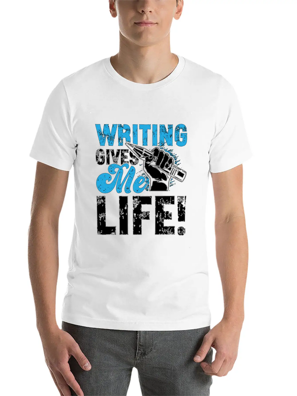 Writing Gives Me Life Loves Journalist Book Writer Classic Fit Graphic Tee For Daily Comfort – Unisex Cotton Shirt