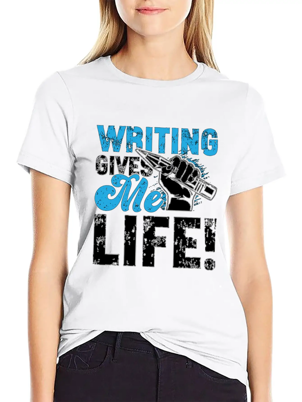 Writing Gives Me Life Loves Journalist Book Writer Classic Fit Graphic Tee For Daily Comfort – Unisex Cotton Shirt