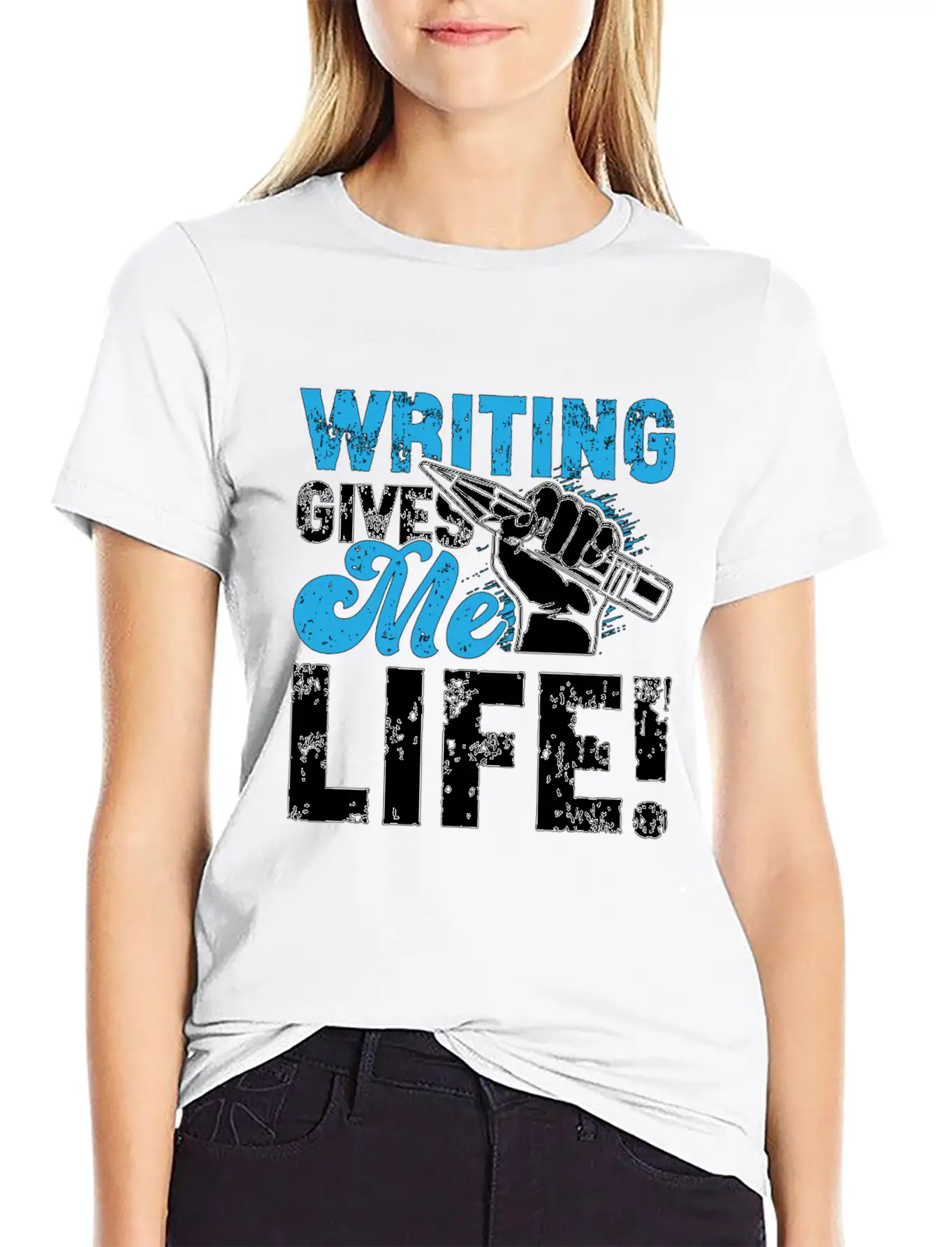 Writing Gives Me Life Loves Journalist Book Writer Classic Fit Graphic Tee For Daily Comfort – Unisex Cotton Shirt