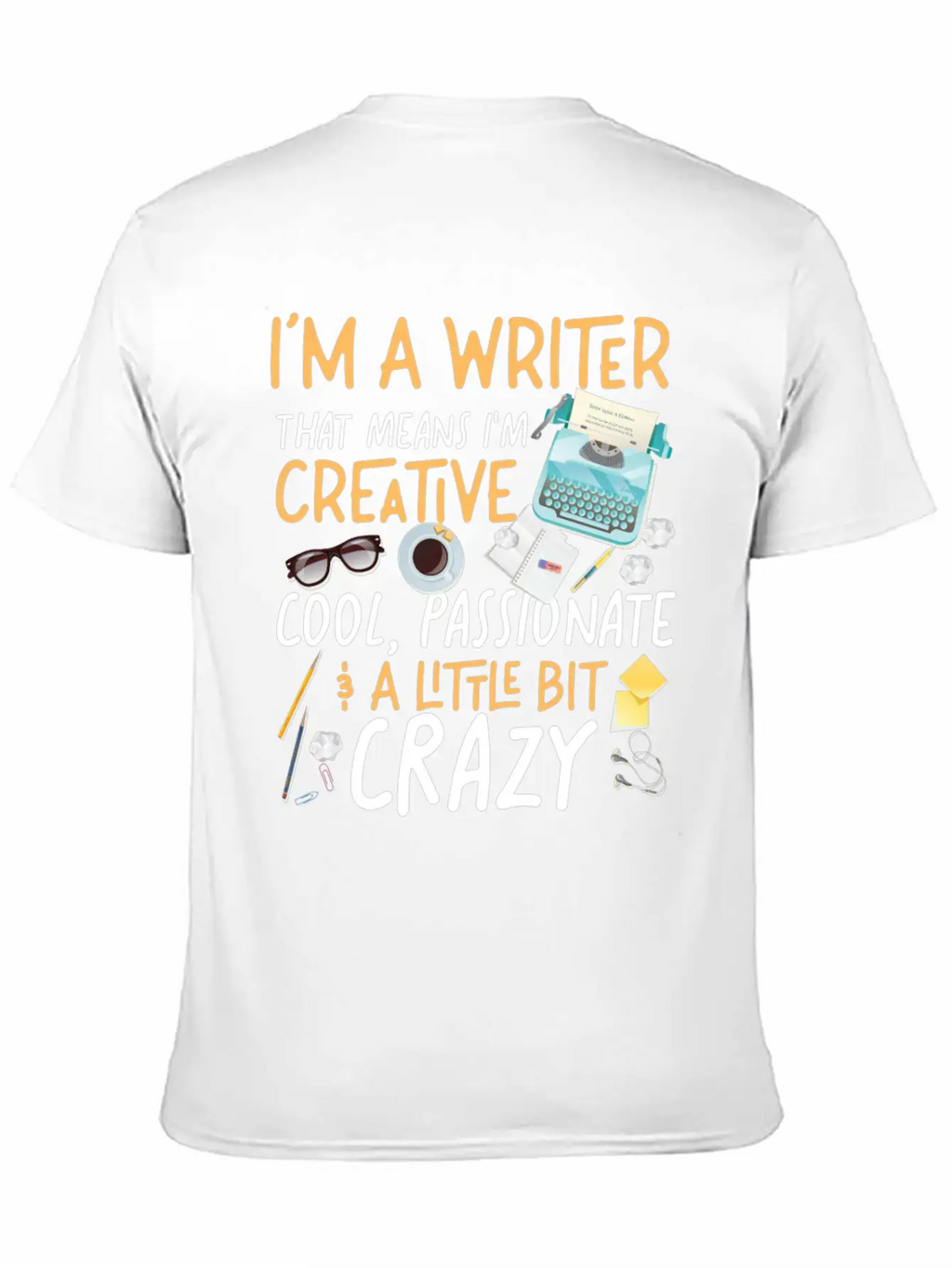 Writing Typewriter Novel Writer & Classic Fit Graphic Tee For Daily Comfort – Unisex Cotton Shirt