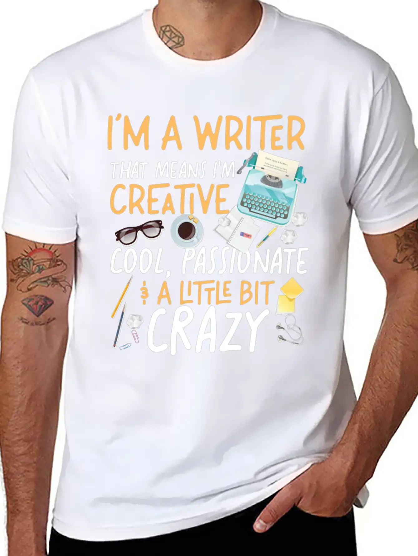 Writing Typewriter Novel Writer & Classic Fit Graphic Tee For Daily Comfort – Unisex Cotton Shirt
