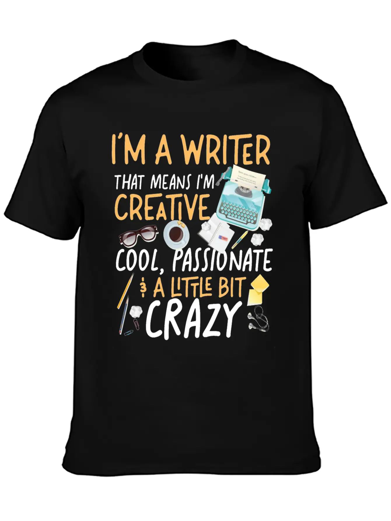 Writing Typewriter Novel Writer & Classic Fit Graphic Tee For Daily Comfort – Unisex Cotton Shirt