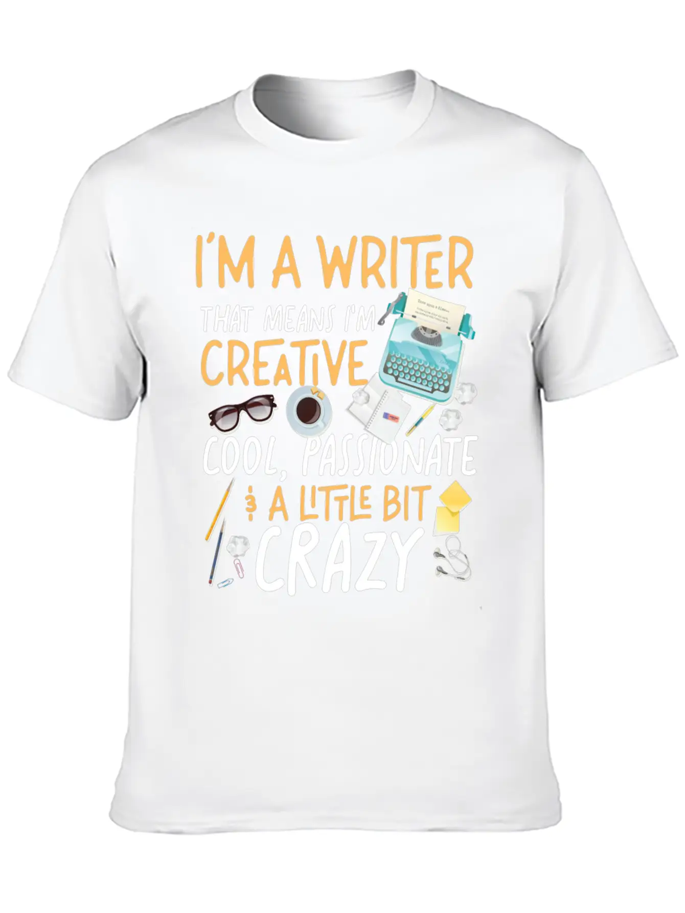 Writing Typewriter Novel Writer & Classic Fit Graphic Tee For Daily Comfort – Unisex Cotton Shirt