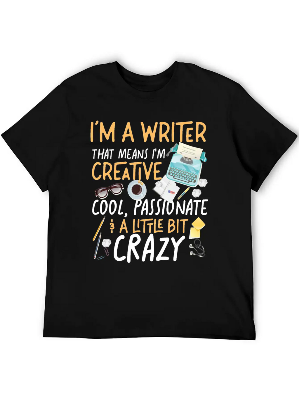 Writing Typewriter Novel Writer & Classic Fit Graphic Tee For Daily Comfort – Unisex Cotton Shirt