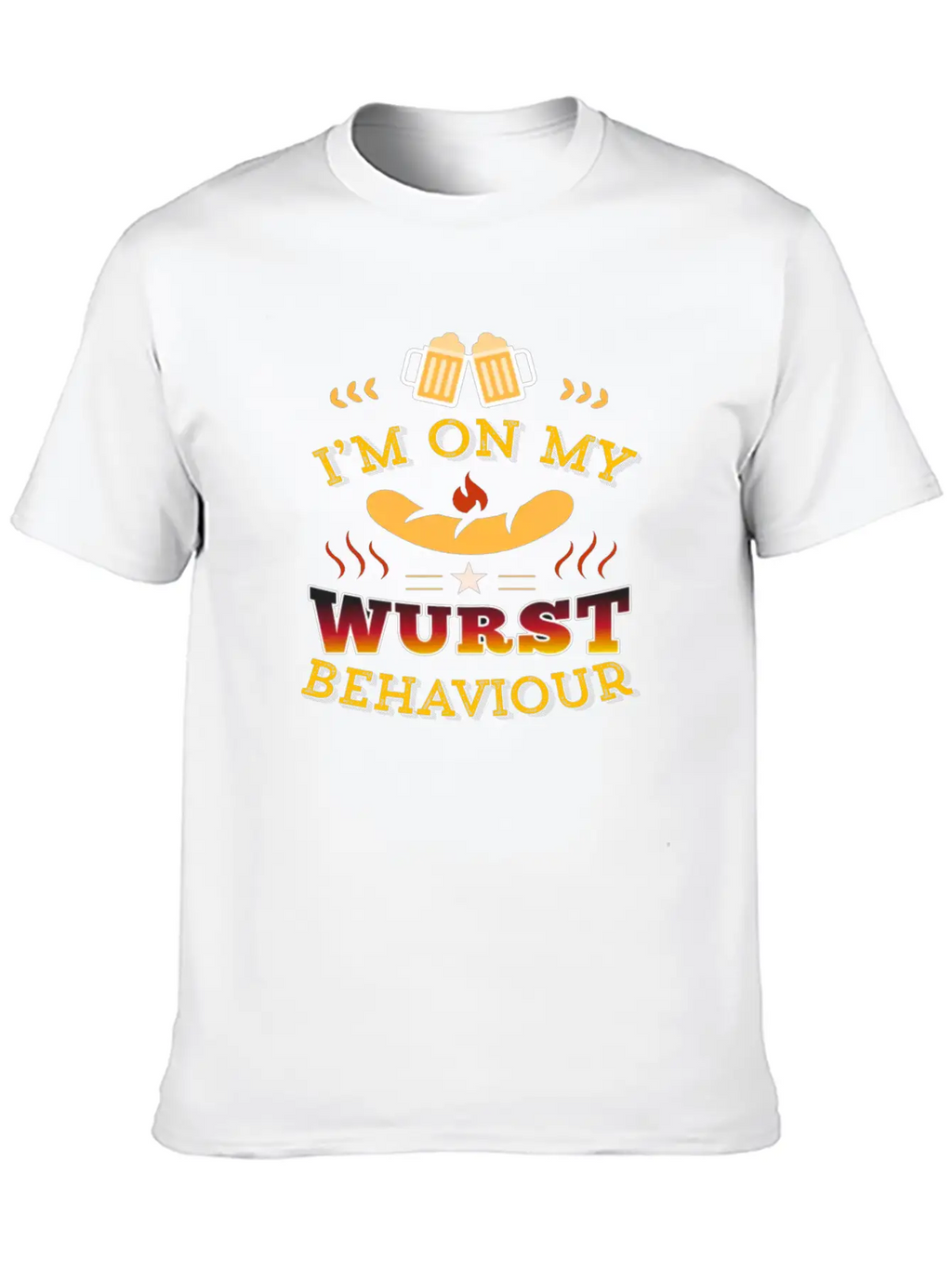 Wurst Behavior Oktoberfest T Shirt Funny German Casual Graphic T-Shirt – Simple And Comfortable Daily Wear