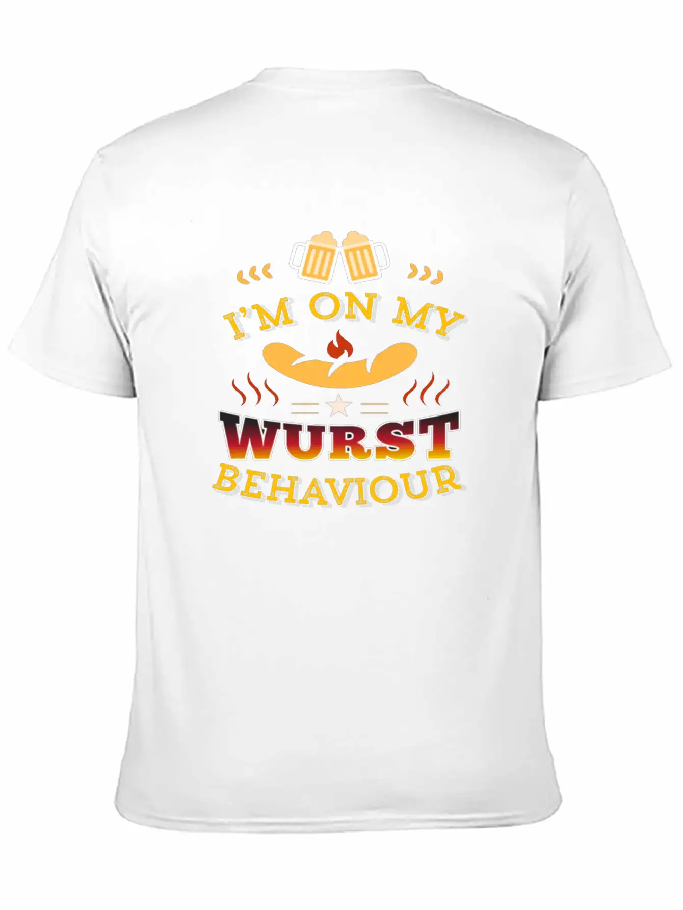 Wurst Behavior Oktoberfest T Shirt Funny German Casual Graphic T-Shirt – Simple And Comfortable Daily Wear