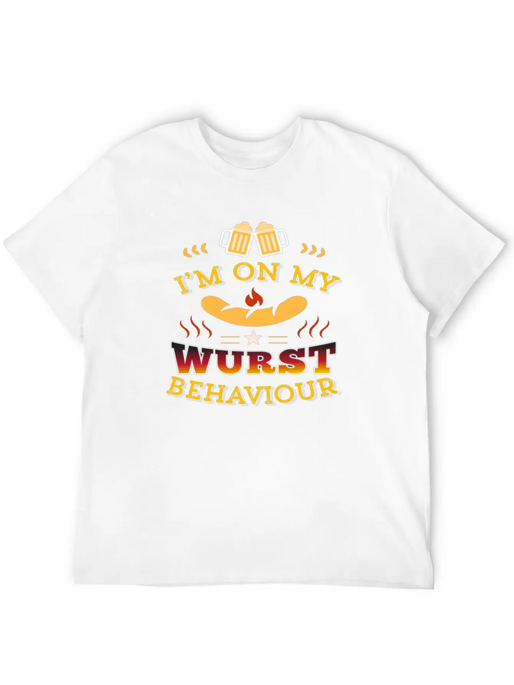 Wurst Behavior Oktoberfest T Shirt Funny German Casual Graphic T-Shirt – Simple And Comfortable Daily Wear