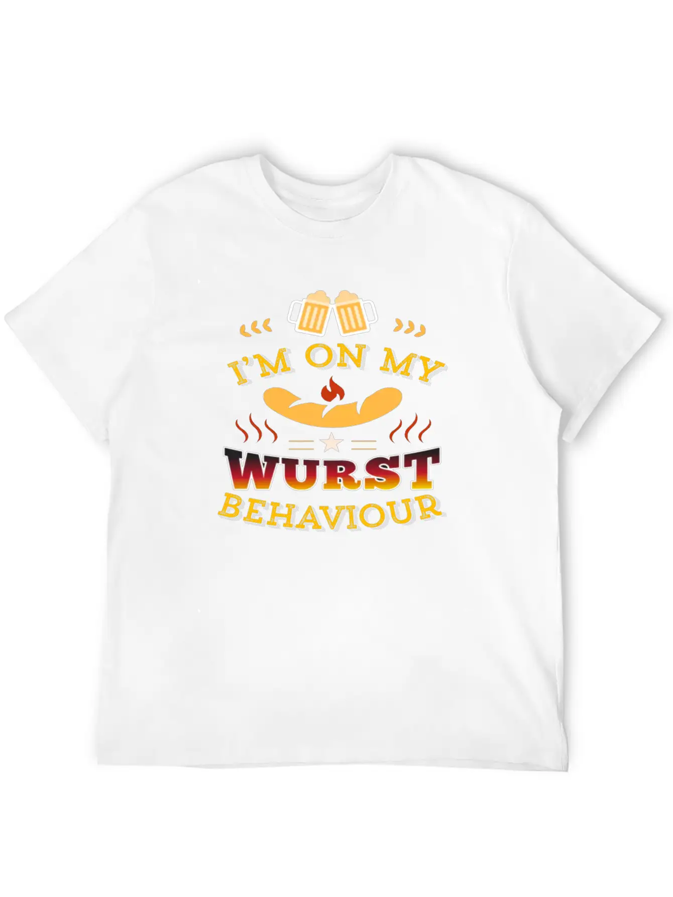 Wurst Behavior Oktoberfest T Shirt Funny German Casual Graphic T-Shirt – Simple And Comfortable Daily Wear