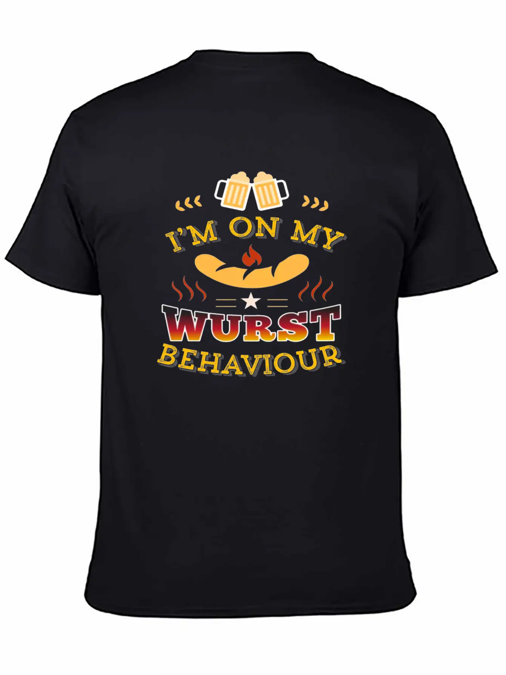 Wurst Behavior Oktoberfest T Shirt Funny German Casual Graphic T-Shirt – Simple And Comfortable Daily Wear