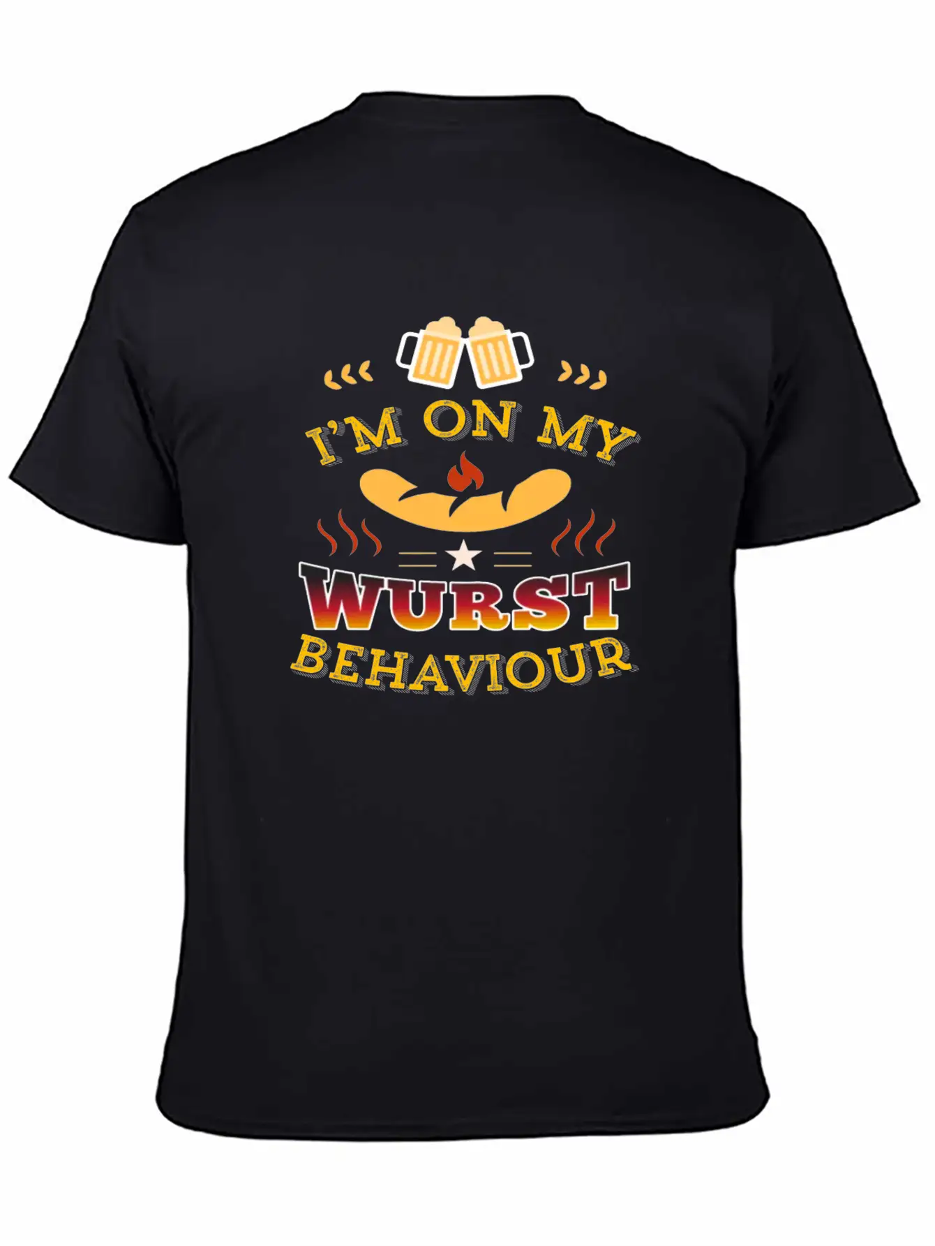 Wurst Behavior Oktoberfest T Shirt Funny German Casual Graphic T-Shirt – Simple And Comfortable Daily Wear