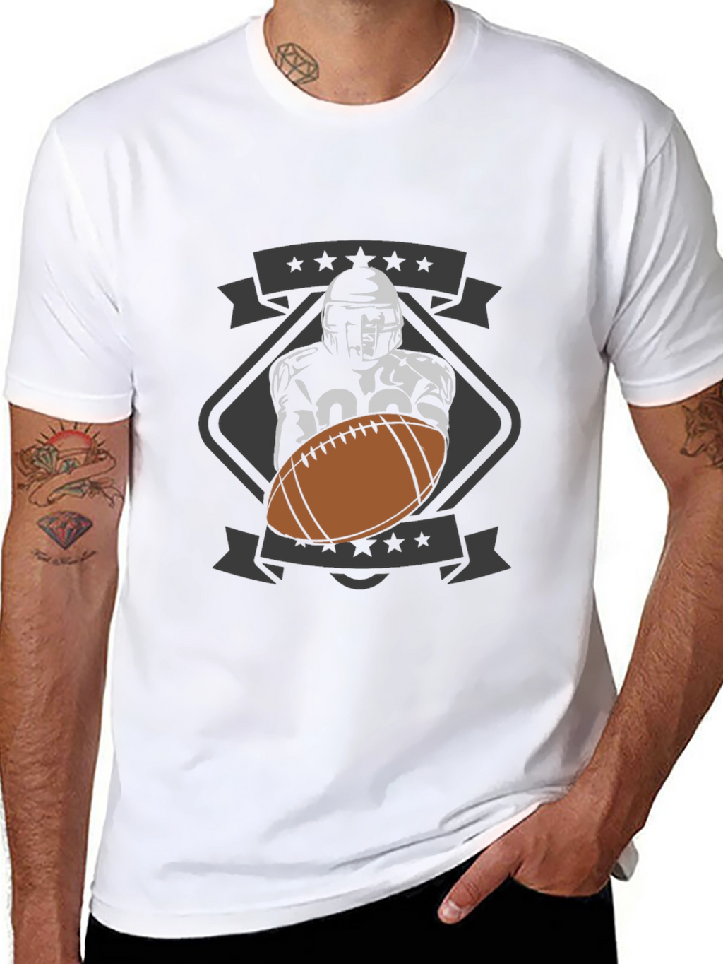Football Player Graphic T-Shirt