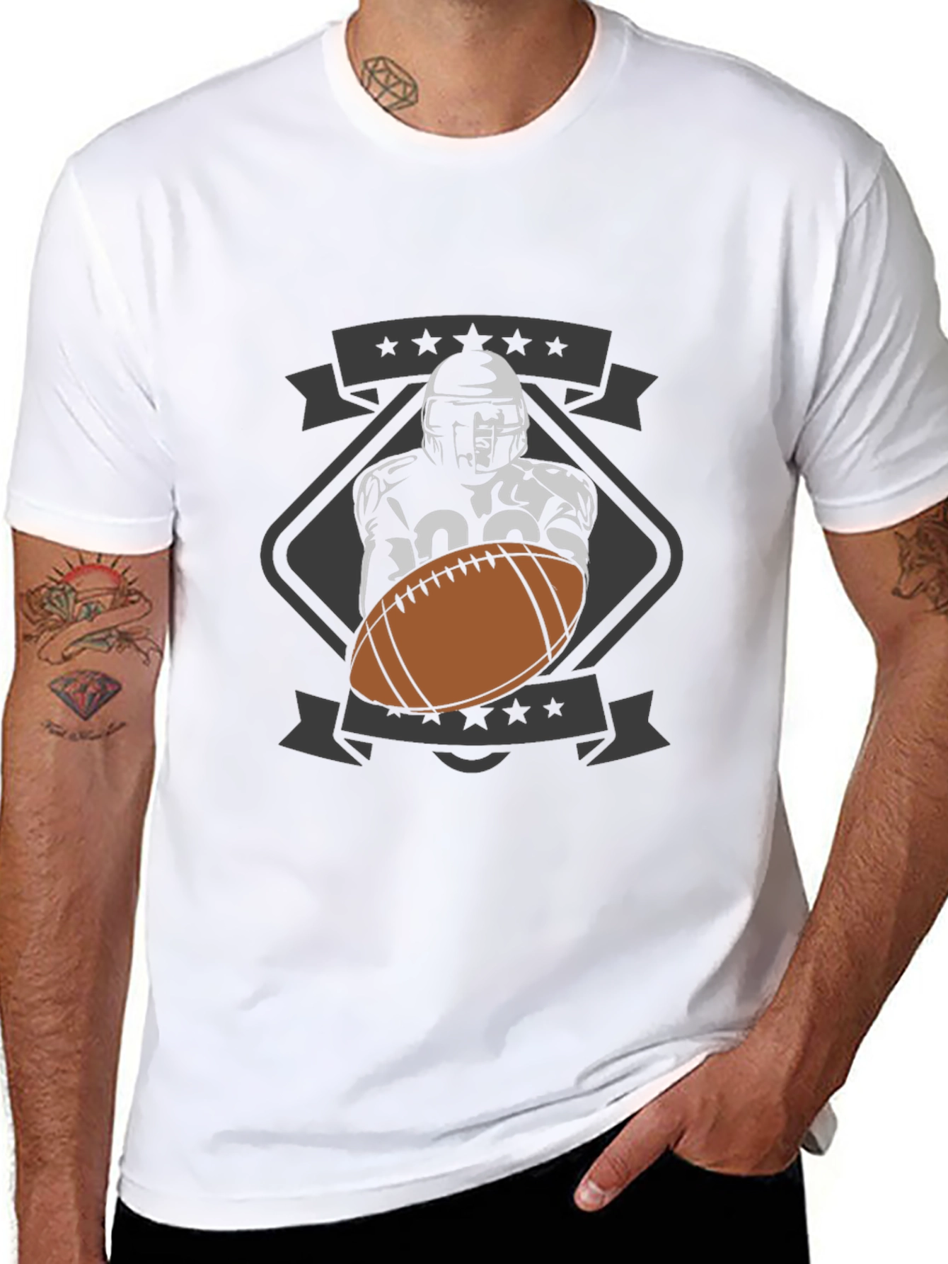 Football Player Graphic T-Shirt